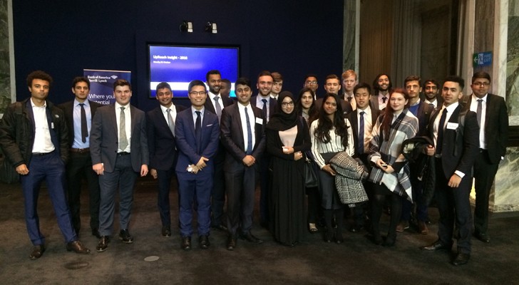 Image of 2016 UpReach insight event participants at Bank of America Merrill Lynch's London office